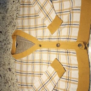 NWOT Loft Cardigan Sweater Set Clueless Inspired Yellow Plaid 💛 ✨️ Petite